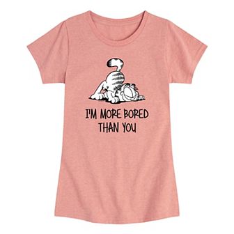 Girls 7-16 Garfield "More Bored Than You" Graphic Tee