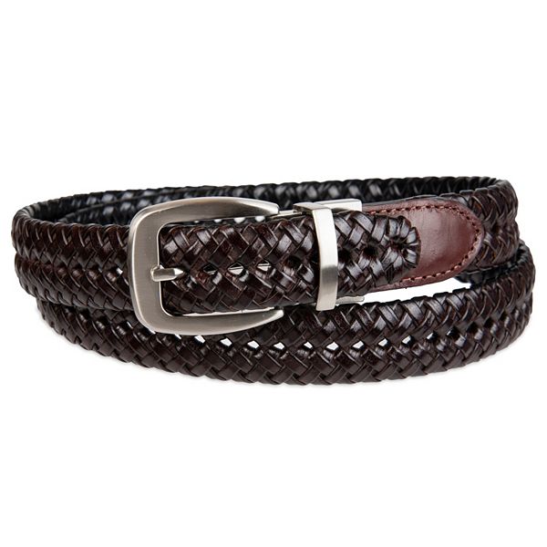 Croft & Barrow® Basket Weave Reversible FauxLeather Belt