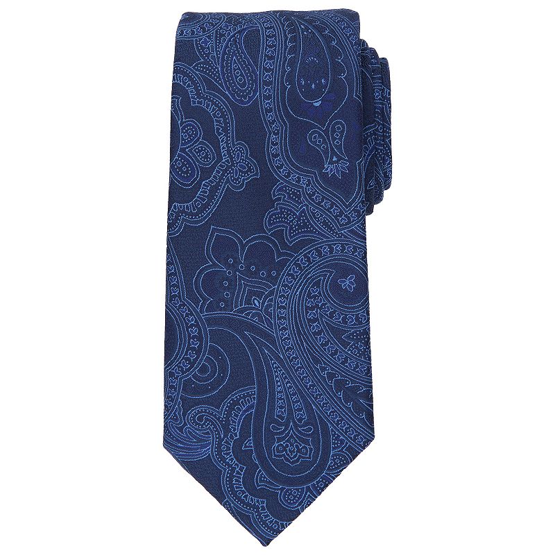 Mens Bespoke Lynwood Paisley Tie, Blue