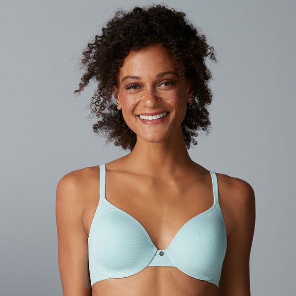 HU02 Hanes Ultimate ComfortBlend T-Shirt Underwire Bra, Stripe