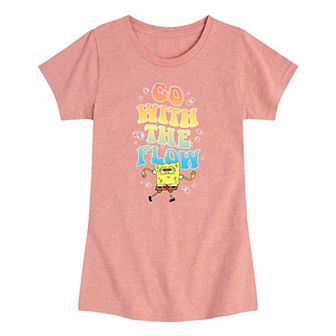 Girls 7-16 SpongeBob Go With The Flow Graphic Tee