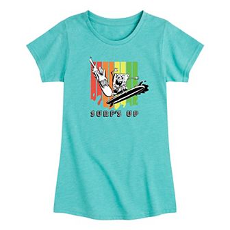 Girls 7-16 SpongeBob Patrick "Surfs Up" Graphic Tee