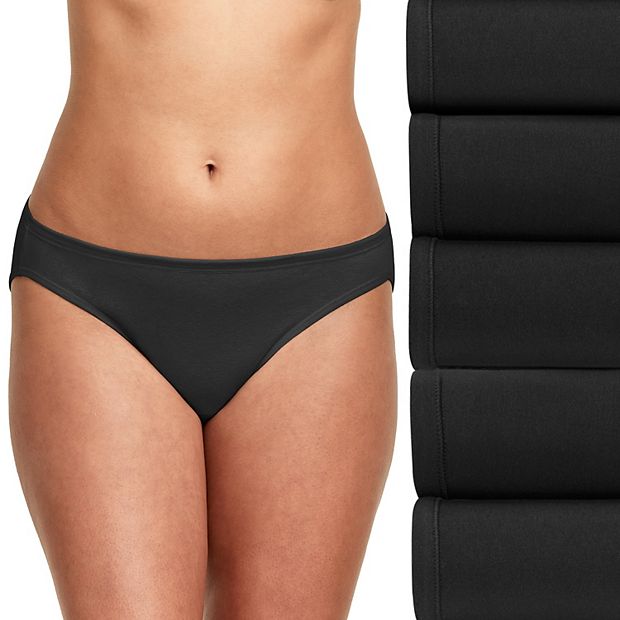 Hanes Womens Size 7 Large Underwear Tagless String Bikinis 3 Pack