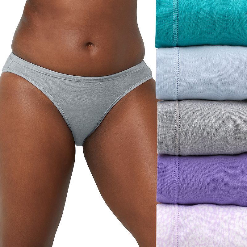 Womens Hanes 5-Pack Ultimate Comfortsoft Stretch Bikini Panty Set 42W5CS, 