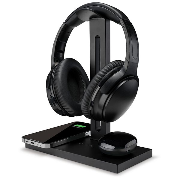 Headset stand 2024 wireless charging