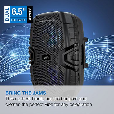iLive Dual 6.5-in. Bluetooth Party Stereo Speaker