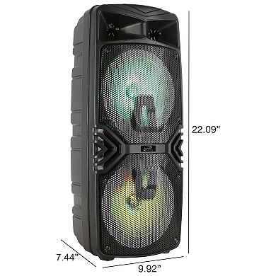 iLive Dual 8-in. Bluetooth Party Stereo Speaker