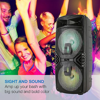 iLive Dual 8-in. Bluetooth Party Stereo Speaker