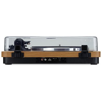 iLive Wooden Bluetooth Transmitter Turntable