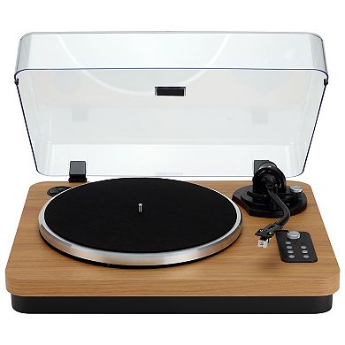 iLive Wooden Bluetooth Transmitter Turntable