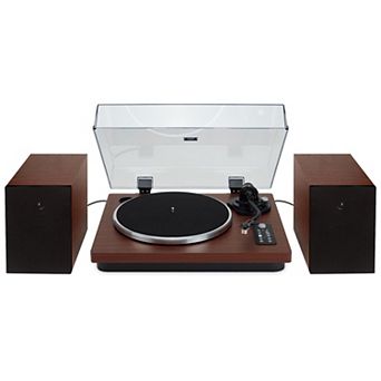 iLive Wooden Bluetooth Turntable & Stereo Speakers Set