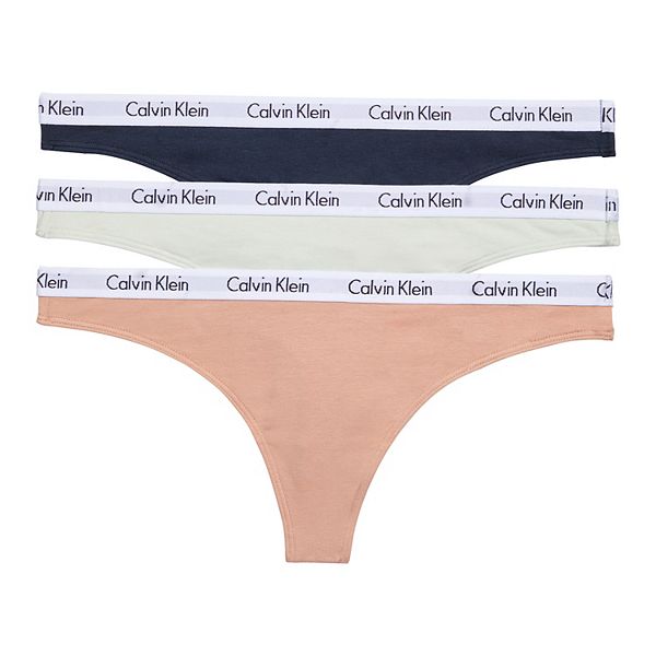 Calvin Klein Carousel Cotton 3-Pack Thong Underwear QD3587