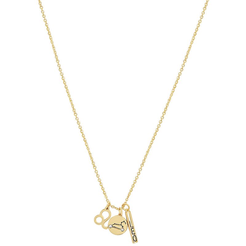 LC Lauren Conrad Gold Tone Leo Charms Necklace, Womens