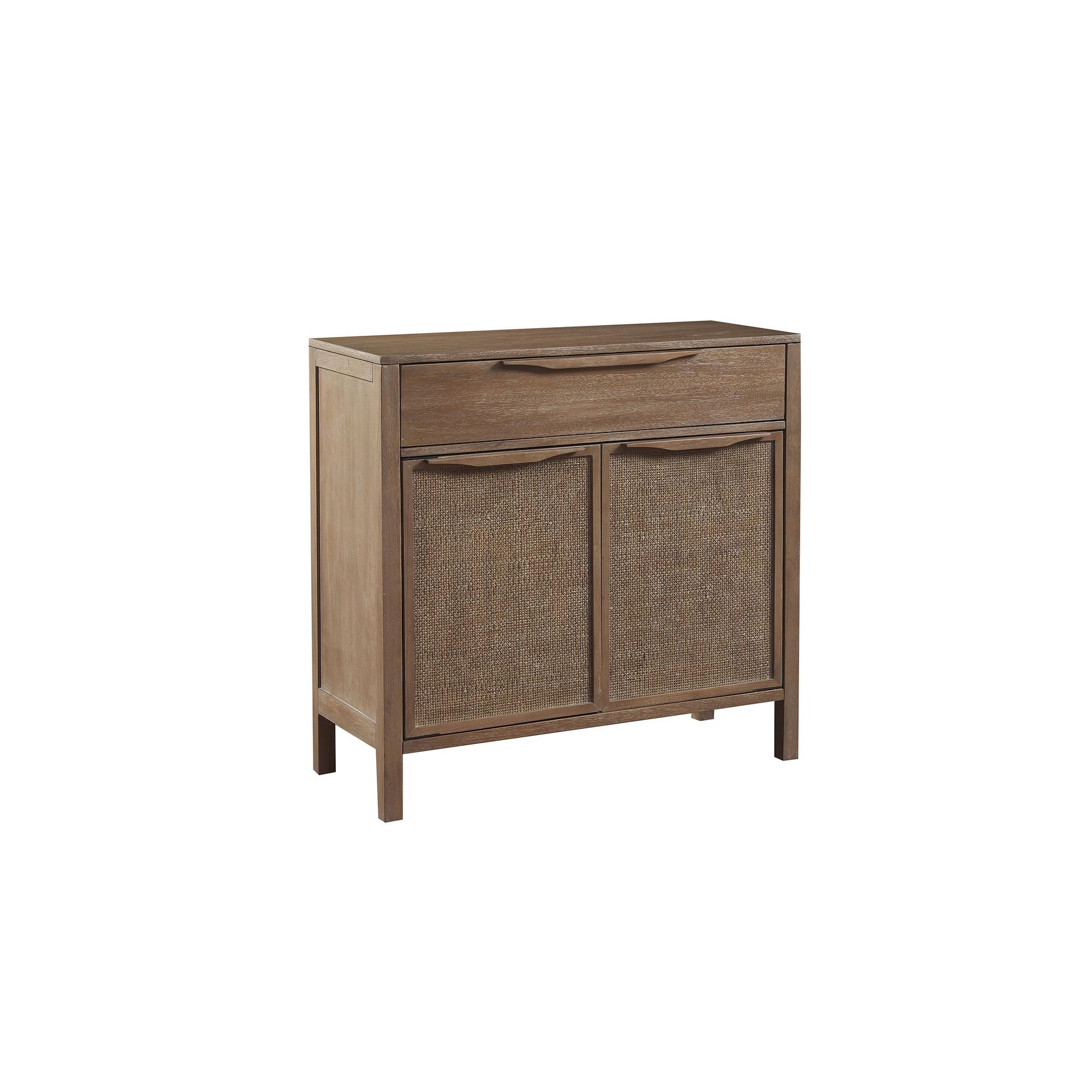 Madison Park Nora 2-Door Storage Cabinet with Drawer, Natural