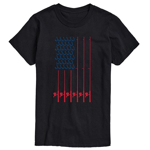 Big & Tall Fishing Pole Flag Tee