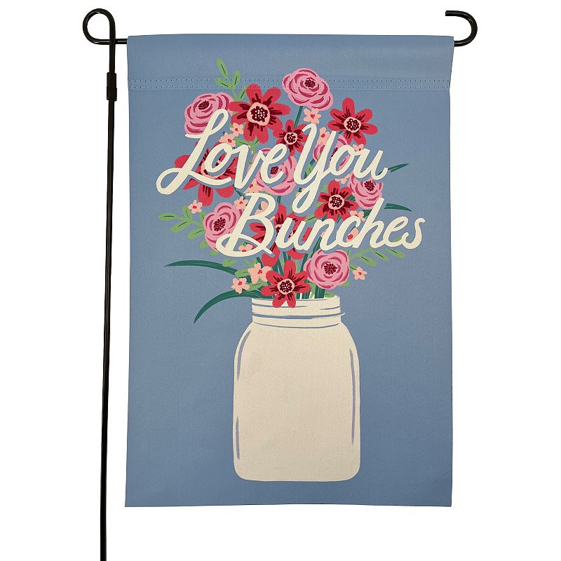Celebrate Together Valentines Day Love You Bunches Garden Flag, Multicolor