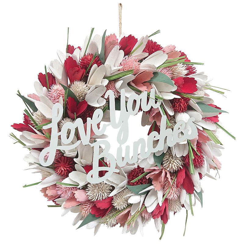 Celebrate Together Valentines Day Love You Bunches Wreath, Multicolor