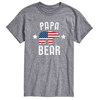 Big & Tall Papa Bear Patriotic Tee