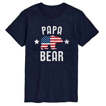 Big & Tall Papa Bear Patriotic Tee