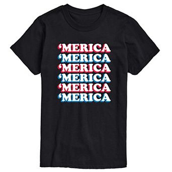 Big & Tall Merica Stacked Tee