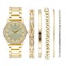 Folio Women's Gold Glitz Bracelet Watch Stackable Set