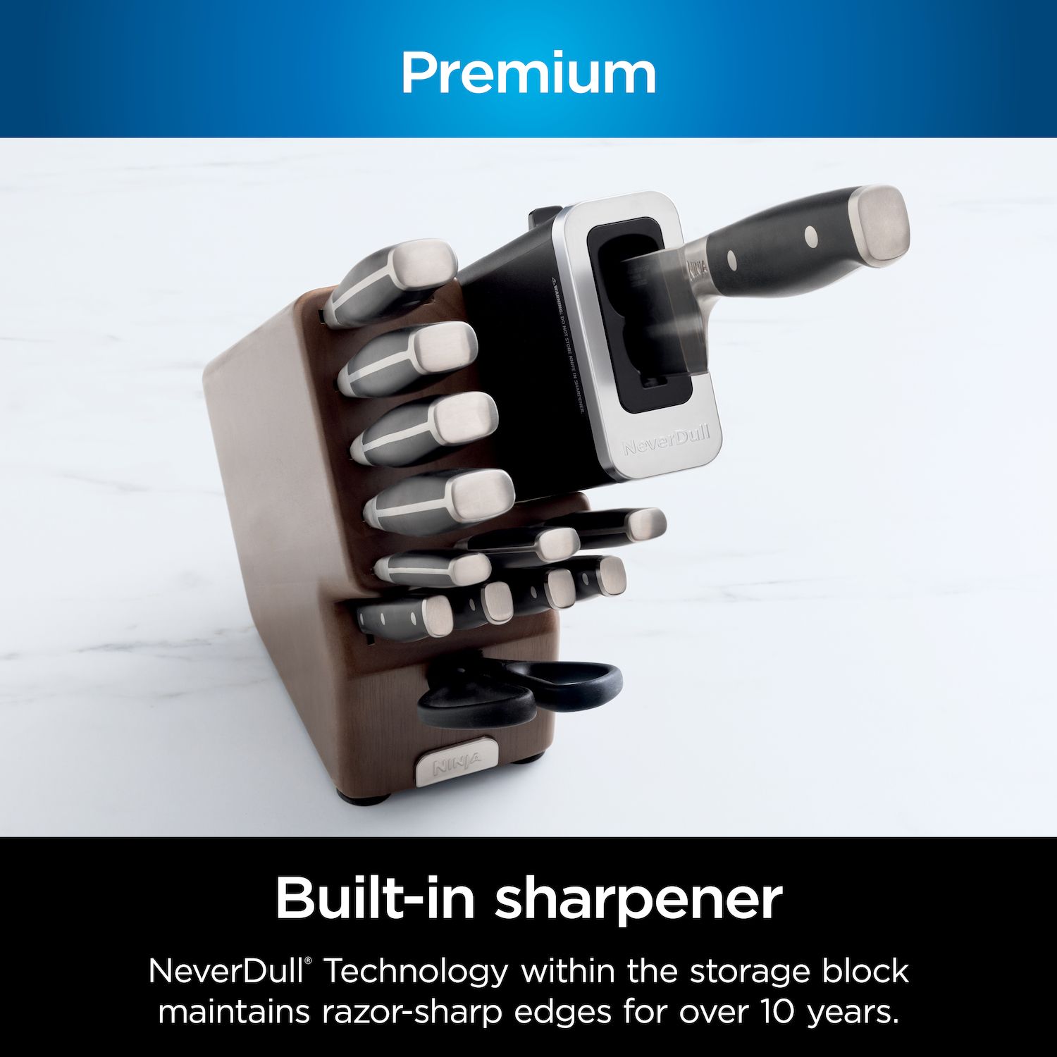 Ninja Foodi NeverDull Premium 13pc Wood Series Knife System - Thumbnail 2