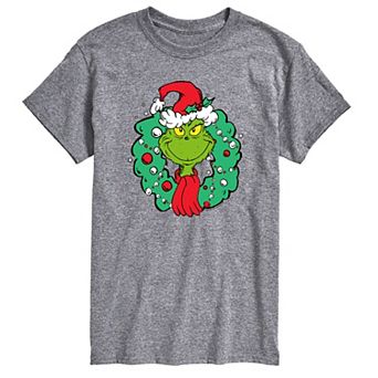 Big & Tall Dr. Seuss Grinch Wreath Tee