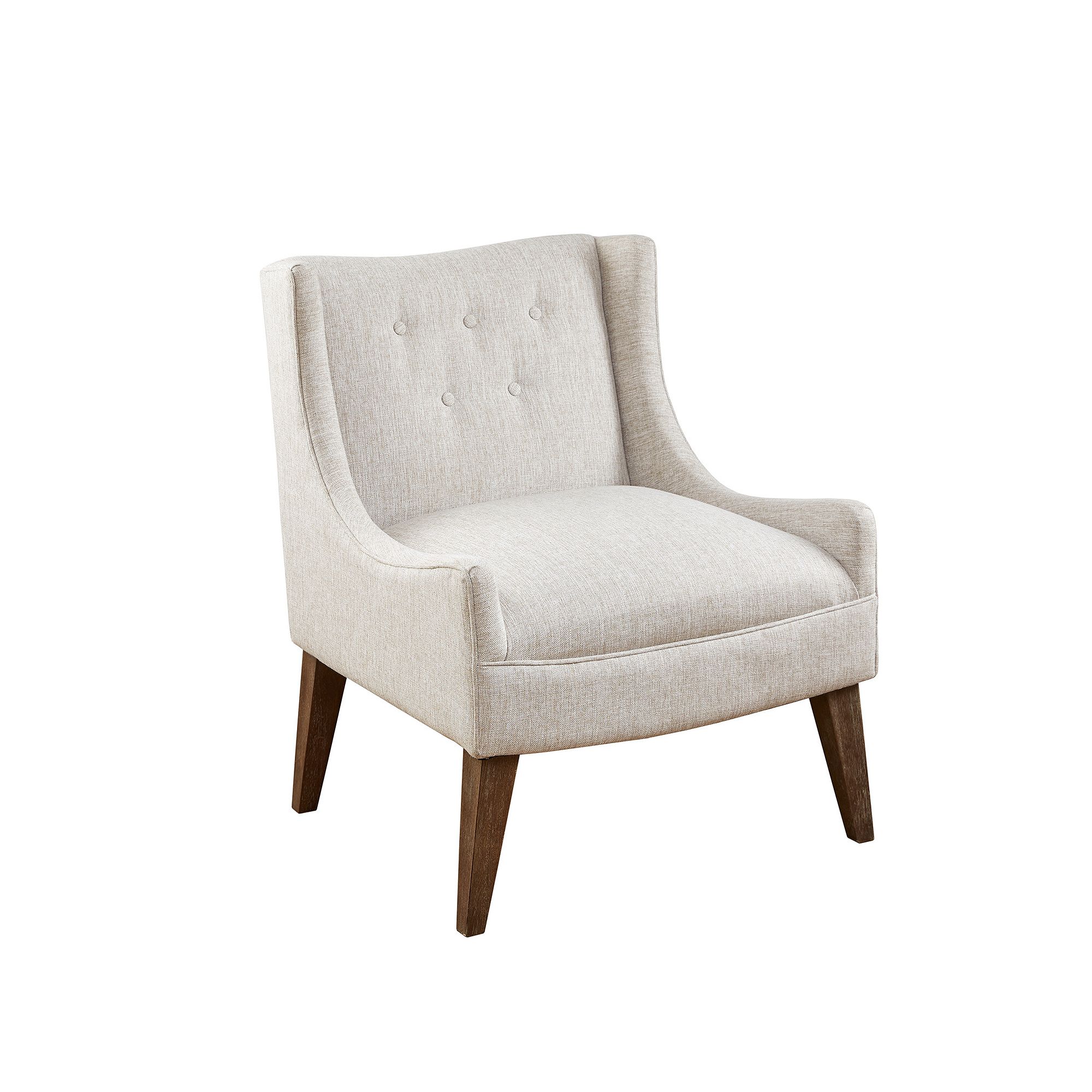 Madison Park Leigh Upholstered Accent Chair, Ivory
