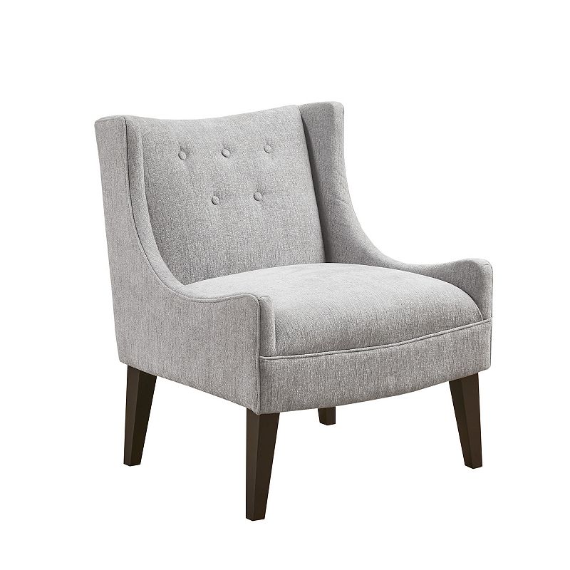 Madison Park Leigh Upholstered Accent Arm Chair, Grey