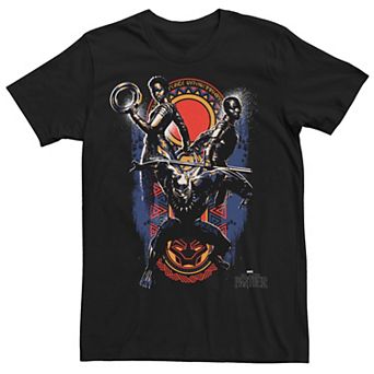 Men's Marvel Black Panther Movie Warrior Trio Tee