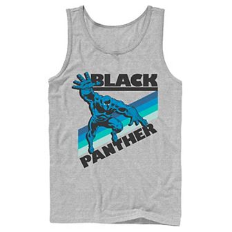 Men's Marvel Black Panther Retro Line Portrait Tank Top
