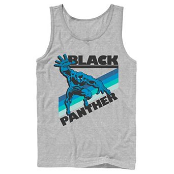 Men's Marvel Black Panther Retro Line Portrait Tank Top