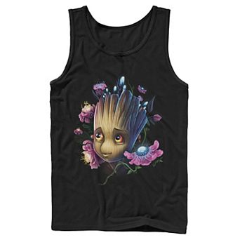 Men's Marvel Guardians Of The Galaxy Groot Flowers Tank Top