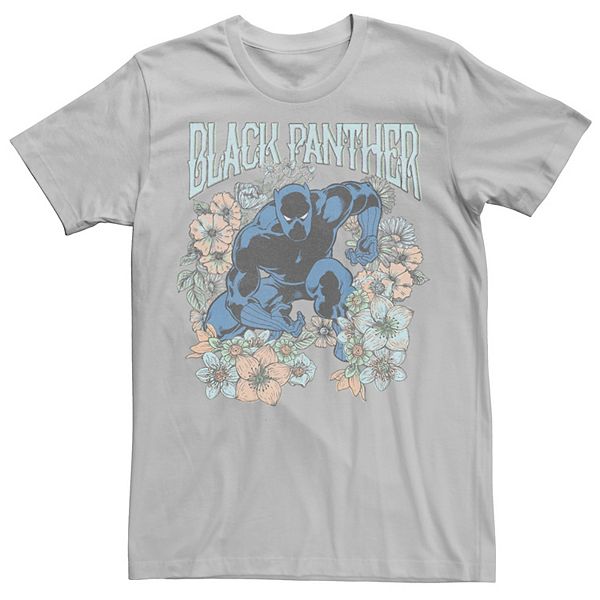 Men's Marvel Black Panther Wakanda Flowers Spring Pounce Tee