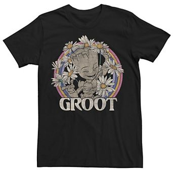 Men's Marvel Guardian Of The Galaxy Daisy Groot Over The Rainbow Tee