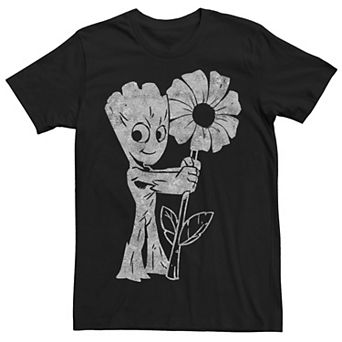 Men's Marvel Guardian Of The Galaxy Young Groot Daisy Flower Tee