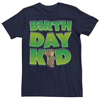 Men's Marvel Guardian Of The Galaxy Young Groot Birthday Kid Tee