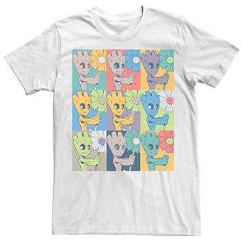 Men's Marvel Guardian Of The Galaxy Groot Pop Daisy Panels Tee