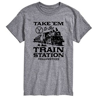 Big & Tall Yellowstone Train Station Tee