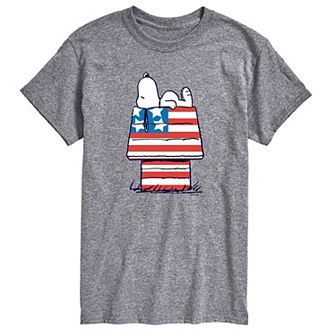 Big & Tall Peanuts Flag House Tee