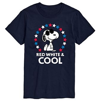 Big & Tall Peanuts Red White & Cool Tee