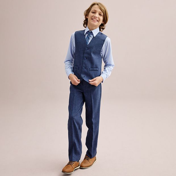 Boys 4-12 IZOD Vest, Shirt, Pants & Tie Set