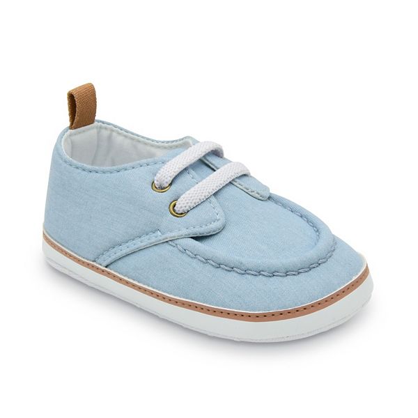 SPERRY Bahama Crib Plaid Canvas Lace Up Boat Shoes Baby Size 4M (4 Months)