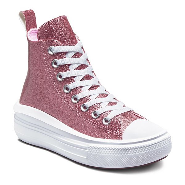 Converse Chuck Taylor All Star Glitter Move Little Kid Girls Platform Shoes