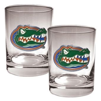 Florida Gators 2 pc Rocks Glass Set
