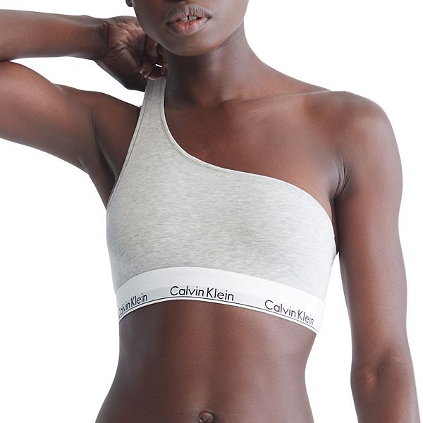 Calvin Klein Modern Cotton Unlined Bralette - Grey Heather - Curvy