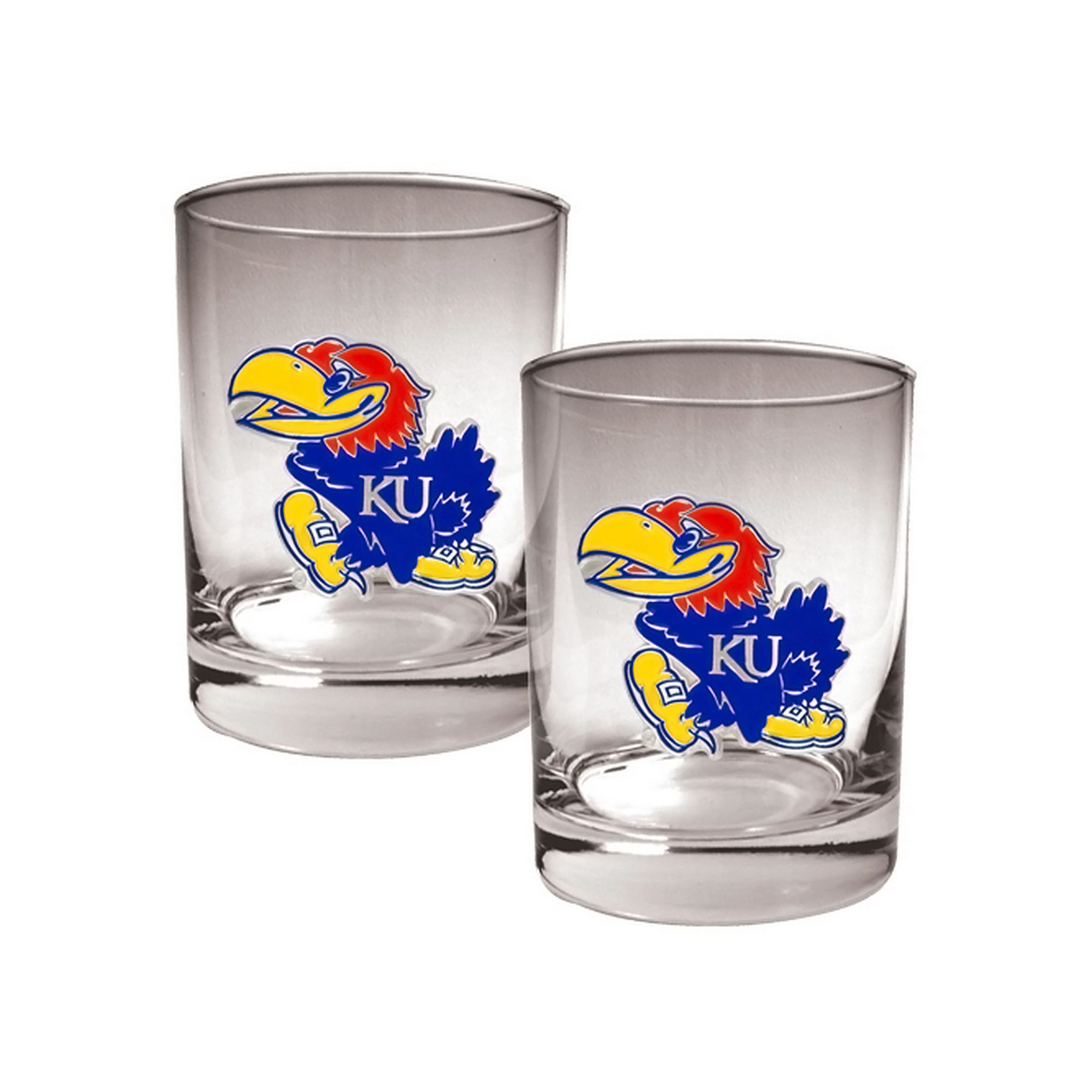 Kansas Jayhawks 2-pc. Rocks Glass Set, Multicolor