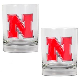 Nebraska Cornhuskers 2 pc Rocks Glass Set