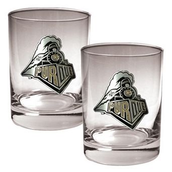 Purdue Boilermakers 2 pc Rocks Glass Set