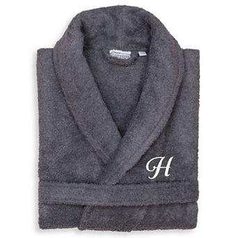 Linum Home Textiles Turkish Cotton Personalized Unisex Tie Front Terry Bathrobe